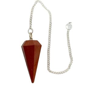 Petit jaspe rouge poli pendules à facettes de cristal de Farhan pierre précieuse semi-précieuse pour l'exportation de guérison du chakra somnolent - Product Image 1