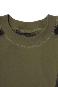 Camisetas de Manga Corta para Hombre, Diseño Nuevo, Color Verde Oliva, Paneles Geométricos, Algodón, Precio al por Mayor, Hechas en Pakistán - Product Image 4