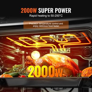 Forno Elettrico da Incasso Singolo da 24 Pollici con 6 Funzioni di Cottura, 2,68 Cu.Ft, 2000W, Forno Intelligente con Timer - Product Image 4