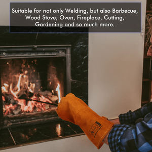 Guantes Resistentes de Cuero Vacuno con Pantalla Táctil, Cómodos para Trabajo al Aire Libre, Jardinería y Soldadura - Product Image 6