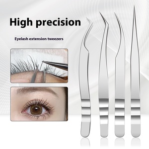 Pinzas de Acero Inoxidable para Cejas, Pinzas Doradas para Extensión de Pestañas - Product Image 5
