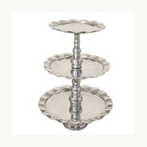 Elegante Soporte para Pastel de Metal Plateado, Nuevo Diseño Personalizado, Soporte para Servir Pasteles, Nuevo, para Bodas, Panaderías y Restaurantes - Product Image 4