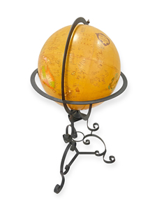 Globo Terráqueo Decorativo Art Deco con Base Giratoria de Metal Artístico, Ecológico y Duradero - Product Image 2