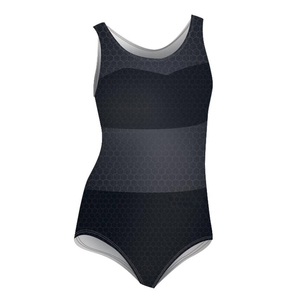 Justaucorps sans manches pour femme, motif hexagonal vert, en polyester, pour la danse, entraînement, tenue de scène adulte, taille élastique, Harry - Product Image 3