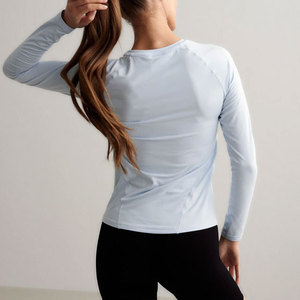 Haut de course pour femme à manches longues, très élastique, respirant, séchage rapide, matière extensible, anti-transpiration - Product Image 2