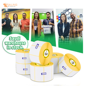 Etiqueta Térmica Industrial Sailing Silver Adhesive 4X8 Impresa en Verde 3X5 1X2 en Papel 10X5 Rollo 4*4 - Product Image 6