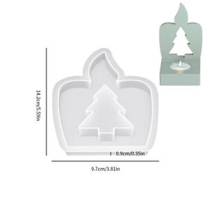 Christmas Tree Star Love Candle Shaped Power Strip Candlestick Mold Gypsum Epoxy <b>Resin</b> Candle Silicone Mold - Product Image 5