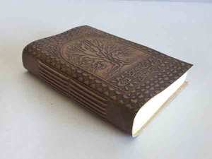 Antique Fashion Handmade Premium Leather Soft Cover Journal Recycled Cotton <b>Paper</b> Tree Life Debossed Design Stylish Notebooks - Product Image 2