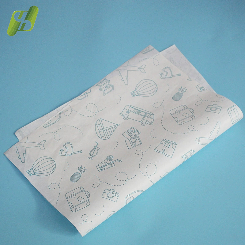 Oil Resistant Wrapping Paper Sheets with Custom Logo Design for Commercial Food Service Packaging