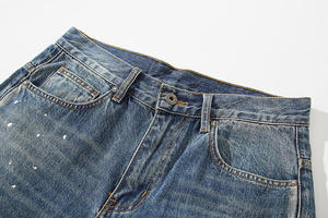 Jeans Baggy Hip Hop Personnalisés pour Hommes – Coupe Large et Droite, Style Streetwear, Lavage Vintage – Vente en Gros - Product Image 3