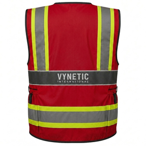 Chaleco de Seguridad Reflectante de Alta Visibilidad OEM, Logotipo Personalizado, Multibolsillos, Malla, Trabajo Pesado, Certificado CE, Unisex, Poliéster, Cierre de Cremallera - Product Image 2