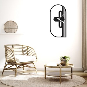 Horloge murale géométrique en métal blanc avec grands chiffres uniques Nouveau design fantaisie pour enfants Attrayant et merveilleux - Product Image 2