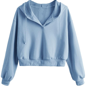 Sudadera con Capucha Corta para Mujer, Sudadera con Capucha Lisa, Logotipo Personalizado, Proveedor Mayorista OEM ODM - Product Image 6