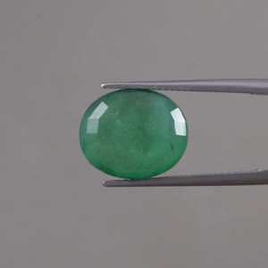 Esmeralda Natural Verde Certificada por IGI, Venta al por Mayor, 7.65 Quilates, Corte Ovalado 14x12mm, Excelente Calidad, Encerado/Aceitado Ligero Premium - Product Image 3