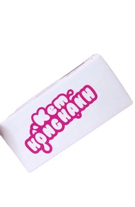 Customized Logo 3-Layer Folding Corrugated Ice Cream Packaging Boxes White Pink Rectangle Shape Slotted 2mm <b>Thick</b> UV Recycled - Product Image 3