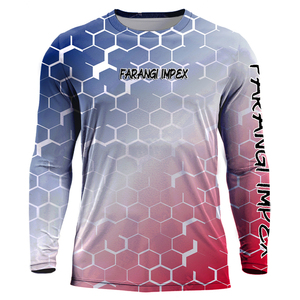 Camisa de Pesca de Manga Larga para Hombre, Diseño Personalizado con Sublimación de la Bandera de EE. UU., Secado Rápido, UPF 50, Poliéster de Alta Calidad - Product Image 3