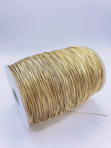 Cordon tressé métallique rond argenté et doré, 100% fil métallique pour l'artisanat et la décoration - Product Image 5