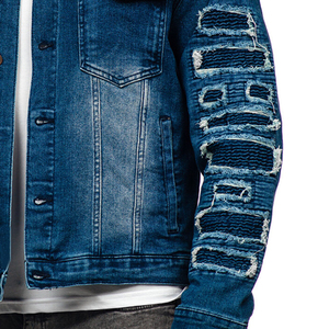 New <b>Top</b> Trending Best Design Denim Jeans Jacket for Man and Cropped Oversized Washed Breathable Denim Jackets - Product Image 4