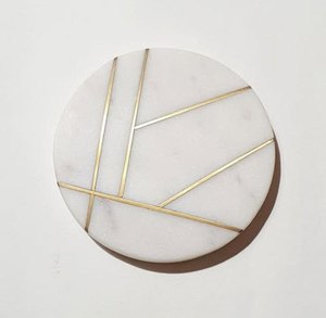 Ensemble de dessous-de-verre en marbre en forme d'étoile, tapis de table antidérapants, design moderne, matériau en pierre, décoration de table pour café et vin - Product Image 3