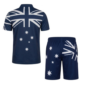 Conjunto de Camiseta Polo y Pantalones Cortos con la Bandera de Australia para Hombre, Ekin Impex, Secado Rápido, Tejido de Punto, Ropa Casual de Verano, Compra al por Mayor Conjuntos de Verano para Hombre - Product Image 2