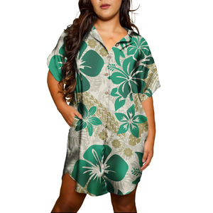 Robe Puletasi tribale polynésienne et samoane, style tropical, respirante, coupe ample, pour occasions formelles, inspirée des îles d'Asie-Pacifique, personnalisable pour l'extérieur - Product Image 1