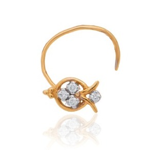 Piercing de Nariz de Lujo Chapado en Oro Rosa con Diamante Natural, Tamaño Regular, Fino, para Mujer, con una Sola Piedra, Ligero, para Uso Diario, Regalo - Product Image 3