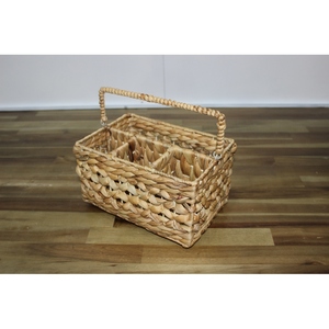 Panier de rangement rectangulaire Artex Dong Thap en jacinthe d'eau écologique, 3 compartiments, avec poignées - Product Image 4