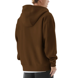 เสื้อฮู้ดดี้ผู้ชายผ้าฝ้าย 100% สกรีนโลโก้ตามสั่ง ทรงหลวม ไหล่ตก ซิปคู่ เสื้อกันหนาวแบบสวมหัว ไซส์ใหญ่ หนานุ่ม - Product Image 2