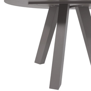 Mesa de Comedor Redonda Europea de Madera Maciza, Diseño Moderno, Acabado Negro, Muebles Duraderos para Restaurante, Uso Comercial - Product Image 3