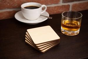 Sous-verres en bois isolants de haute qualité pour café, forme rectangulaire, simples et légers, adaptés à la famille, résistants à la chaleur, pour table moderne - Product Image 4