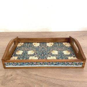 UO Art Farmhouse Wooden Enamel Printed Rectangle Tray Country Home Decor Wedding Dining Table Serving <b>Platter</b> Wholesale - Product Image 5