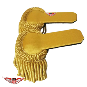 Borlas Doradas de Alta Calidad con Flecos, Pequeñas Borlas Doradas para Hombro, Accesorio de Moda para Ceremonias y Defensa Personal - Product Image 1