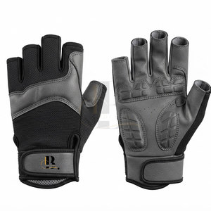 Nuevos Guantes Profesionales de Cuero para Levantamiento de Pesas, Medios Dedos, Unisex, Transpirables, Antideslizantes, Correa de Muñeca Ajustable, Soporte Personalizable - Product Image 6