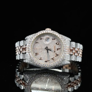 Reloj Mecánico de Lujo con Moissanita de Excelente Calidad, Correa de Acero Inoxidable, Cristal de Zafiro, para Hombre, Estilo Hip Hop, Resistente al Agua 10 Bar - Product Image 5