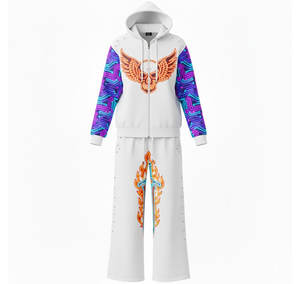 Sudadera con Capucha de Alta Tecnología para Hombre, Sublimada, con Estampado Neón en el Centro y Mangas con Diseño de Circuito Electrónico, Ropa Deportiva - Product Image 4