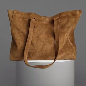 Genuine Leather Casual Handbags Women's Bag Large Capacity Open Top <b>Shoulder</b> <b>Strap</b> Durable Unisex Daily Use Handbag Classic - Product Image 5