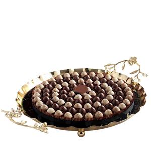 Plateau à chocolat en métal au design élégant et finition polie, plateau de service de luxe pour mariage et occasions spéciales - Product Image 4