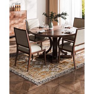 Tappetino Vintage marrone verde Anti-Skid resistente allo strappo Set di tappeti grandi 6X9 ft - Product Image 5