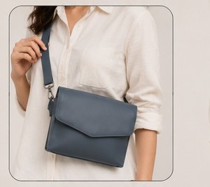 Premium Genuine Leather Waterproof Customized Messenger <b>Bag</b> Women Cowhide Flap Shoulder Crossbody Handbag Two <b>Straps</b> Wholesale - Product Image 3