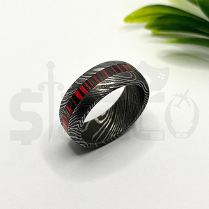 Hot Selling Handmade Wood Damascus Steel <b>Ring</b> for <b>Men</b> Women Wedding Band Fashion Party <b>Ring</b> Custom Latest Design OEM Supplier - Product Image 4