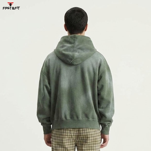 Sweat-shirts pour hommes de haute qualité, bon prix, lourds, délavés à l'acide, effet usé, déchirés, surdimensionnés - Product Image 2