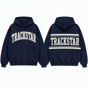 เสื้อฮู้ดดี้ Trackstar สำหรับผู้ชายและผู้หญิง สกรีนโลโก้ได้ ทรงโอเวอร์ไซส์ ไหล่ตก สไตล์สตรีทแวร์ สั่งทำสีได้ สั่งซื้อจำนวนมาก รุ่น TS-HD-013 - Product Image 1