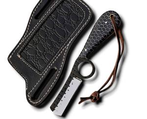 UA Supplies DIY OEM Couteau de coupe de taureau occidental professionnel en acier Damas, forgé à la main, de qualité industrielle, ultra-affûté, type rasoir, pour fermeurs - Product Image 1