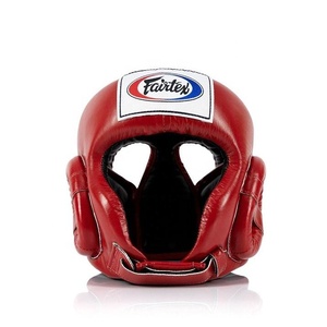 หมวกป้องกันศีรษะสำหรับชกมวย Fairtex สีแดง ทำจากหนัง PU สำหรับผู้ใหญ่ ใช้ได้ทั้งชายและหญิง อุปกรณ์ฝึกซ้อมกีฬา - Product Image 2