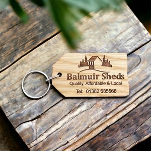 Porte-clés en bois - Taille, logo et texte personnalisés - Pour les boutiques de cadeaux, promotion en gros, marketing - Product Image 4