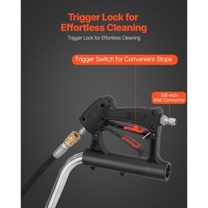 Idropulitrice ad Alta Pressione in Acciaio Inox da 21 Pollici con 4 Ruote, 4500 PSI Max, Attacco Rapido 3/8, Accessori per Pulizia Superfici - Product Image 3