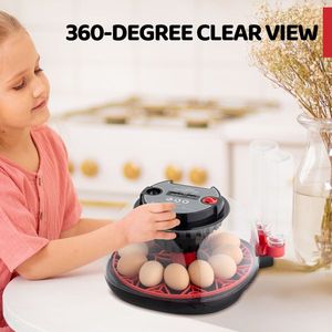 US 12 Egg Incubator with LED Egg Candler Automatic Egg Turning Temperature & Humidity Control Auto Water Addition Hatc - Product Image 4