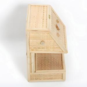 Nouveau design machine à café en bois durable rotin naturel enfant jouets café faisant des machines semblant et jouer loisirs activité jouet - Product Image 3