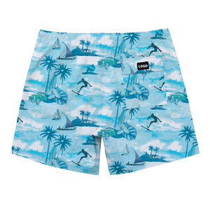 Shorts de bain pour hommes, style urbain, couleur unie, séchage rapide, respirants, avec cordon de serrage et poches, pour le surf et la plage - Product Image 3