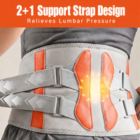 Ceinture de massage électrique chauffante à vibrations avec compresse chaude, soutien lombaire réglable pour la relaxation musculaire